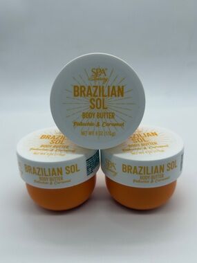 Lot of 3 Spa Luxury Brazilian Sol Body Butter - Pistachio & Caramel
